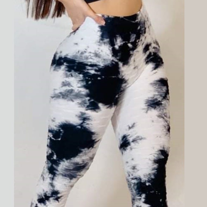 Tie Dye White Fitness Leggings